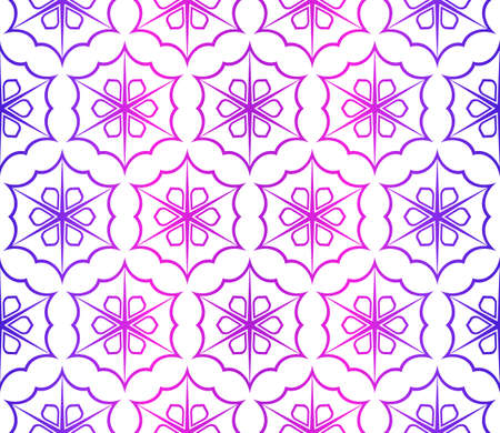 Vector Illustration. Pattern With Geometric Seamless Ornament, Decorative Border. Design For Print Fabric, fashion, interior.のイラスト素材