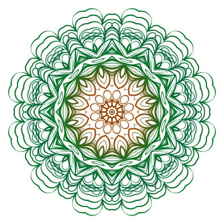 Beautiful round flower mandala. Vector illustration. Abstractのイラスト素材