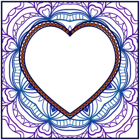 Valentine's Day Sign, Love Symbol. Vector Illustration. Template For Greeting Cards, Envelopes, Wedding Invitations, Interior Elements.のイラスト素材