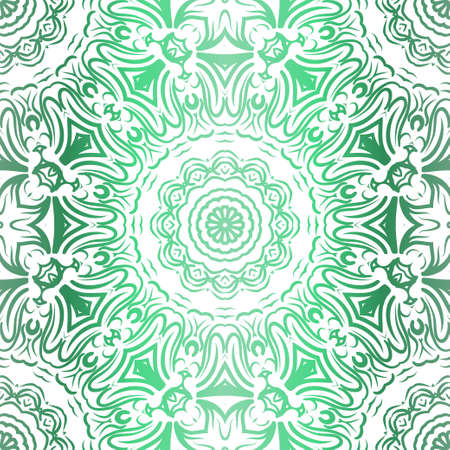 Floral Pattern, Green color Design. For Design background, paper, fashion print. Vector Illustration.のイラスト素材