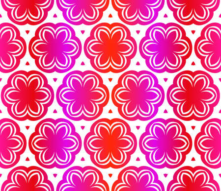 Red vector layout with floral seamless pattern. Pattern for wrapping giftsのイラスト素材
