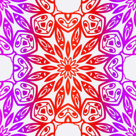 Beautiful seamless flower ornament Vector illustration. Abstractのイラスト素材