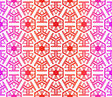 Unique, abstract geometric pattern. Seamless vector illustration. For fantastic design, wallpaper, background, printのイラスト素材