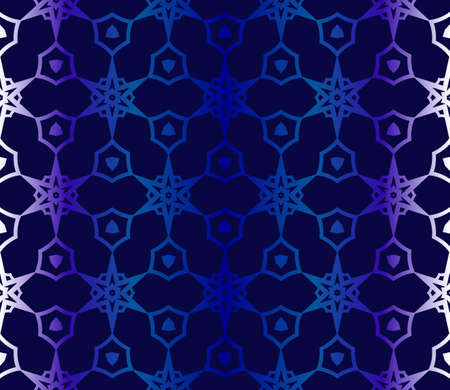 Dark blue Pattern Of Geometric Style. Seamless. Vector Illustration. Design For Printing, Presentation, Textile Industryのイラスト素材