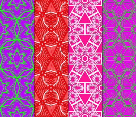 Set Of Geometric Modern Ornament. Seamless Vector Pattern. For Wallpaper, Invitation, Fashion Design.のイラスト素材