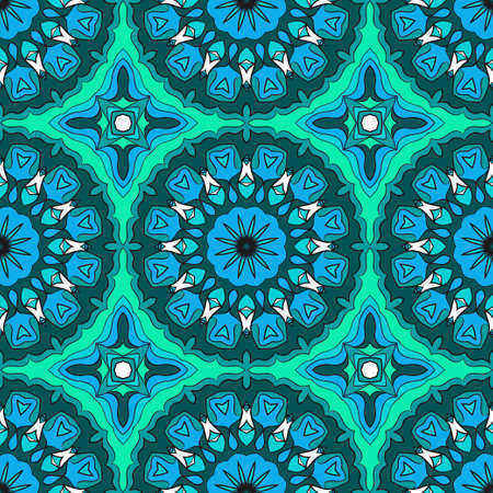Abstract vector pattern with abstract floral and leave style. For modern interiors design, wallpaper, textile industryのイラスト素材
