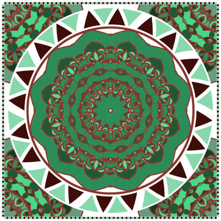 Floral Mandala Pattern. Vector Flyer Oriental Designのイラスト素材