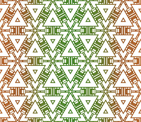 Green, brown color vector cover in geometric style. Seamless pattern. Modern template for page, background, banner.のイラスト素材