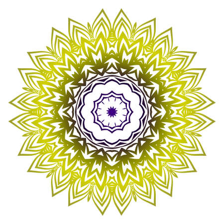 Beautiful round flower mandala. Vector illustration. Abstractのイラスト素材