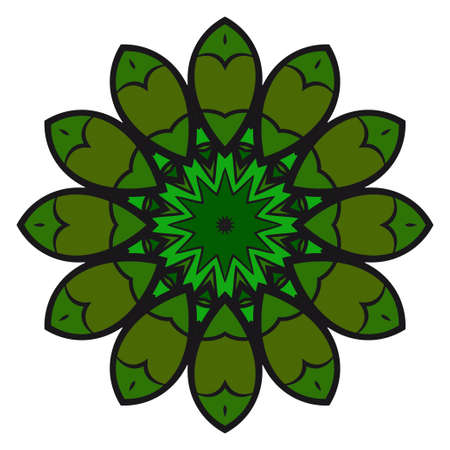 Ornamental circle pattern. Hand draw Mandala. Vintage decorative elements. vector illustration. Anti-stress therapy pattern.のイラスト素材