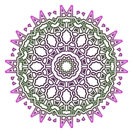 Mandala Style Vector Shapes. Decorative Cicle ornament. Floral design.のイラスト素材