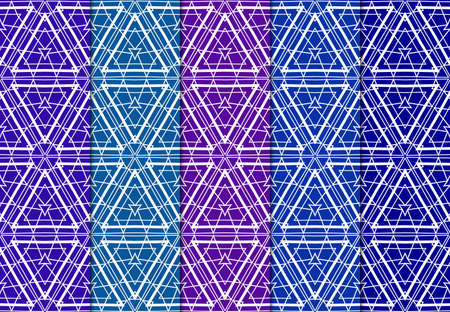 Set of Festive Colorful Seamless Geometric Pattern. Vector Illustration. For Print Fashionのイラスト素材