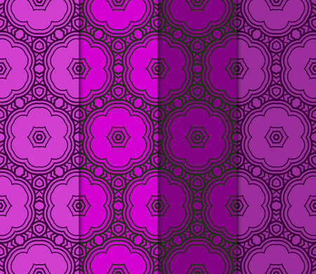 Purple color set of Art Deco Pattern Of Geometric Elements. Seamless Pattern. Vector Illustration. Design For Printing, Presentation, Textile Industry.のイラスト素材