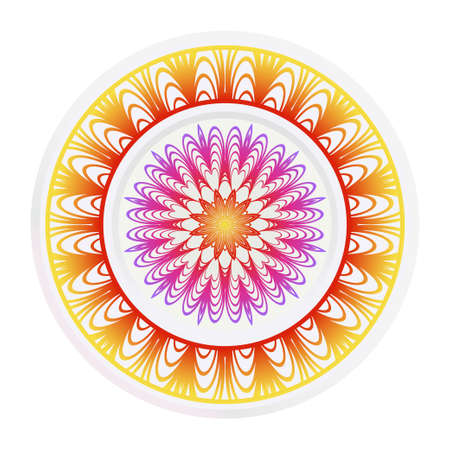 relaxing decorative symbol. vector illustration. abstract fashion circle.のイラスト素材