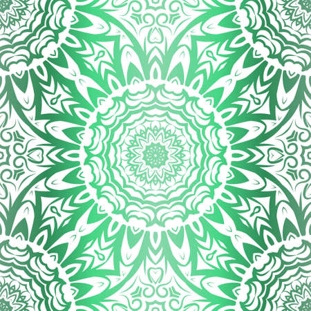Floral Pattern, Green color Design. For Design background, paper, fashion print. Vector Illustration.のイラスト素材