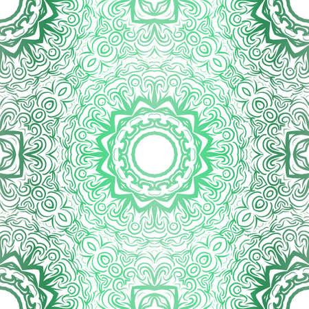 Floral Pattern, Green color Design. For Design background, paper, fashion print. Vector Illustration.のイラスト素材
