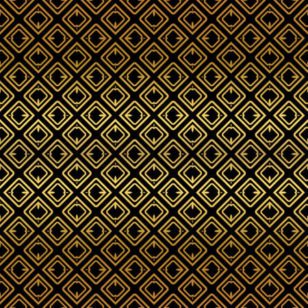 Golden color seamless retro geometric background. Vector illustration.のイラスト素材