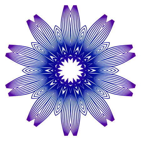 Ornamental pattern with mandala. Vintage vector for print phone case, web design, Invitation, wedding card. Blue, purple color gradient.のイラスト素材