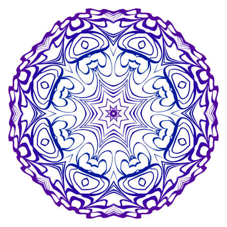 Pattern of mandala. Vector illustration. Modern Decorative floral color mandala. Decorative Cicle ornament. Floral design. Anti-stress therapy patternのイラスト素材