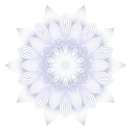 Beautiful Round Flower Mandala. For Design, Greeting Card, Invitation, Coloring Book. Arabic, Indian, Motifsのイラスト素材