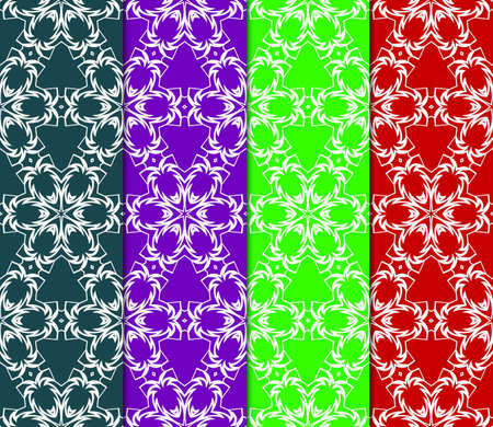 set of Geometric seamless pattern. Decorative art deco style. Vector illustration for designのイラスト素材