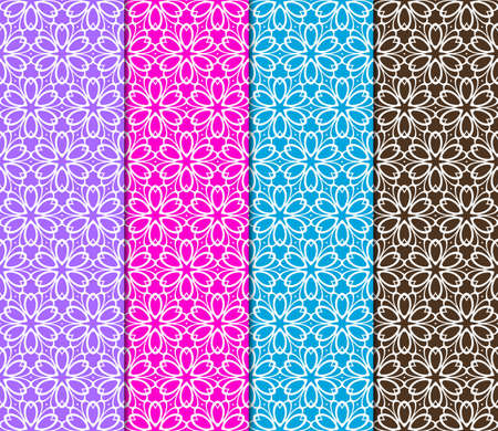 Set of Decorative geometric ornament. seamless pattern. vector illustration. for interior design, wallpaper, invitationのイラスト素材