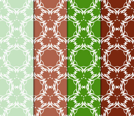 set of art deco GEOMETRIC background. seamless pattern. Vector ILLUSTRATION. For design, wallpaper, textileのイラスト素材