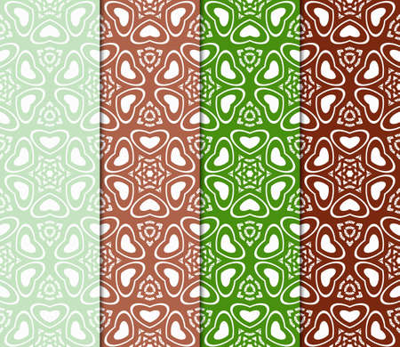 Set of Bright seamless pattern background. Vector illustration. Abstract geometric frame. Stylish decorative ornamentのイラスト素材