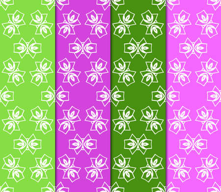 Ornamental seamless geometric patterns - seamless vector collection. Luxury design. For wallpaper, print interiorのイラスト素材