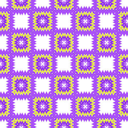 vector template with zigzag lines. Creative illustration. Design for your business, scrapbooking. Purple color.のイラスト素材