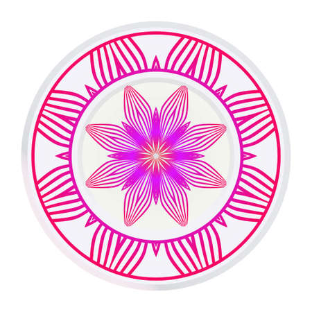 Floral Mandala. Vector Illustration. Repeating Sample Figure And Line. For Fashion Interiors Design, Wallpaper, Textile Industry. Anti-Stress Therapy Pattern.のイラスト素材