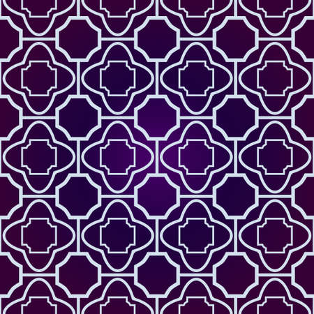 Art Deco Pattern Of Geometric Elements. Seamless Pattern. Vector Illustration. Design For Printing, Presentation, Textile Industry. Purple white color.のイラスト素材