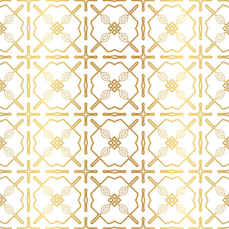 Modern Luxury Geometric Seamless Pattern. Vector Illustration. For Book Design, Background. Vector Illustration. Golden gradient.のイラスト素材