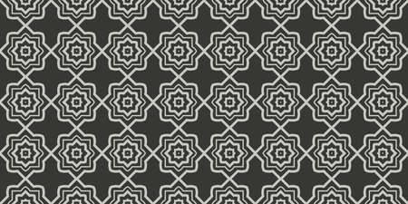 Art Deco Pattern Of Geometric Elements. Seamless Pattern. Vector Illustration. Design For Printing, Presentation, Textile Industry. Grey charcoal color.のイラスト素材