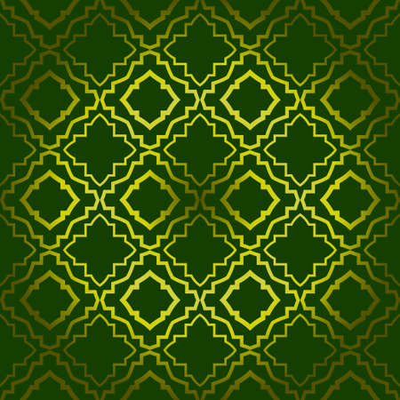 Vector Seamless Pattern With Abstract Geometric Style. Repeating Sample Figure And Line. For Fashion Interiors Design, Wallpaper, Textile Industry. Green olive color.のイラスト素材