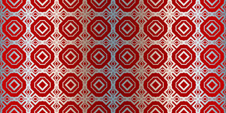 Vector Seamless Pattern With Abstract Geometric Style. Repeating Sample Figure And Line. Paper For...
