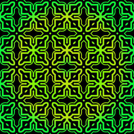 Seamless geometric Backgrounds. Vector Illustration. Hand Drawn Wrap Wallpaper, Cover Fabric, Cloth Textile Design. black green color.のイラスト素材