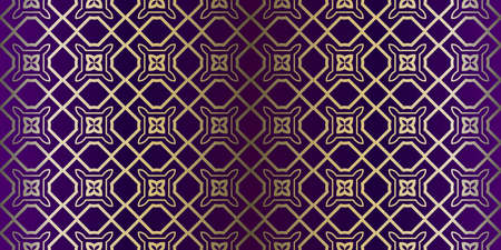 Vector Paper For Scrapbook. Stylish Fashion Geometric Design Background. Seamless. Purple gold color.のイラスト素材