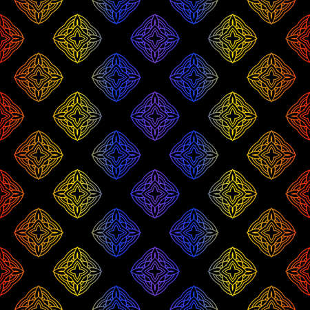 Vector Seamless Pattern With Abstract Geometric Style. Repeating Sample Figure And Line. Paper For...