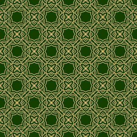 Decorative Geometric Ornament. Seamless Pattern. Vector Illustration. Tribal Ethnic Arabic, Indian, Motif. For Interior Design, Wallpaperのイラスト素材