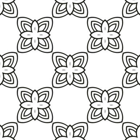 Seamless Geometrical Linear Texture. Original Geometrical Puzzle. Backdrop. Vector Illustration. For Design, Wallpaper, Fashion, Printのイラスト素材