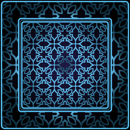 Decorative print with geometric pattern. Vector illustration.のイラスト素材