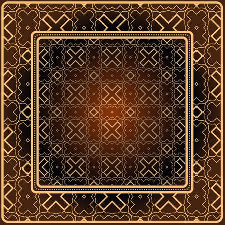 Decorative print with geometric pattern. Vector illustration.のイラスト素材