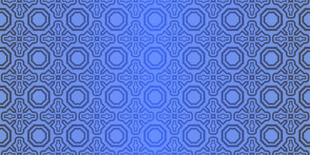Seamless geometric pattern with decorative art-deco modern ornamnet. Vector illustration.
