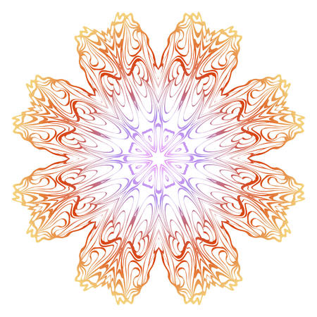 Floral mandala ornament. Vector illustration. Holiday decoration.のイラスト素材