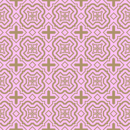Seamless geometric pattern with modern decorative ornament. Vector illustration.のイラスト素材