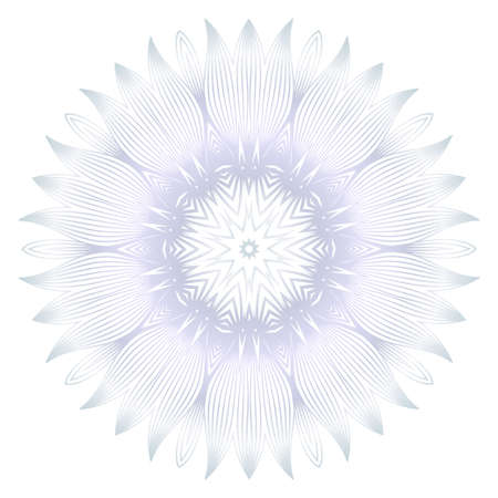 Beautiful Round Flower Mandala. For Design, Greeting Card, Invitation, Coloring Book. Arabic, Indian, Motifsのイラスト素材