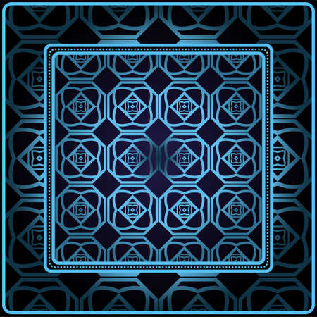 Decorative print with geometric pattern. Vector illustration.のイラスト素材