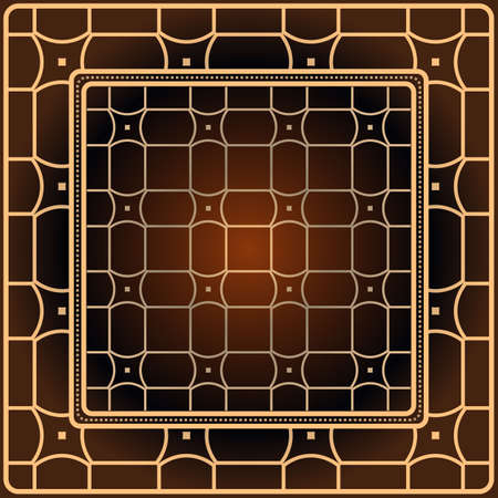 Decorative print with geometric pattern. Vector illustration.のイラスト素材