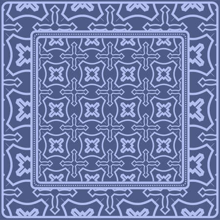 Decorative pattern for fashion print. Sample tablecloth or bandanna design. Vector illustration.のイラスト素材